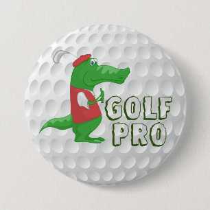 Macaron Rond 7,6 Cm Golf Pro Alligator