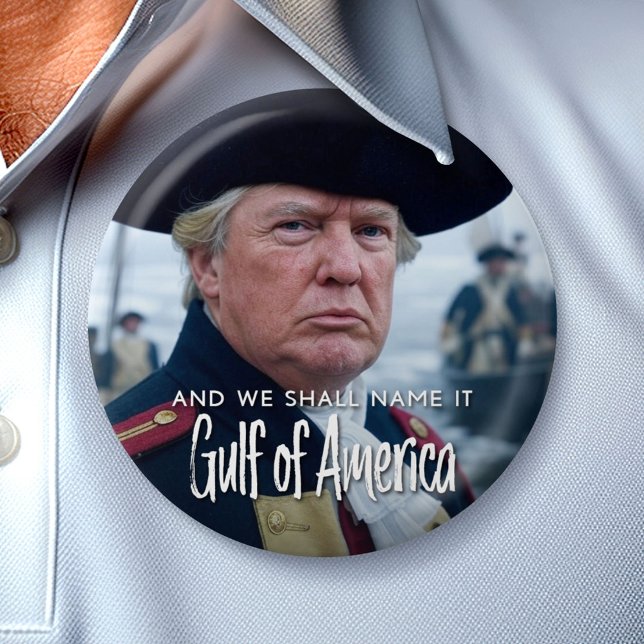 Macaron Rond 7,6 Cm Golfe de l'Amérique - Drôle Donald Trump (Créateur téléchargé)