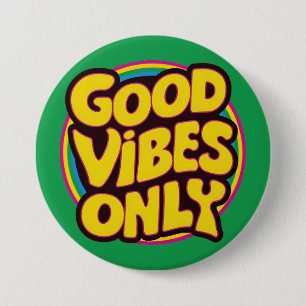 Macaron Rond 7,6 Cm Good Vibes uniquement