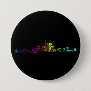 Macaron Rond 7,6 Cm Gradient Skyline de Toronto