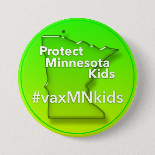 Macaron Rond 7,6 Cm Grand bouton de #vaxMNkids (Devant)