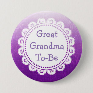 Macaron Rond 7,6 Cm Grand grand-mère à être Baby shower bouton