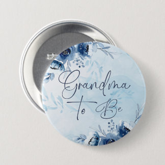 Macaron Rond 7,6 Cm Grand-mère à être bleu C'est un Baby shower garçon