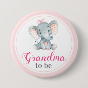 Macaron Rond 7,6 Cm Grand-mère pour être la nouvelle mamie Baby-Girl