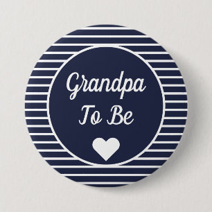 Macaron Rond 7,6 Cm Grand-papa à être bouton de baby shower