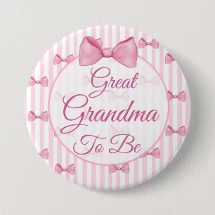Macaron Rond 7,6 Cm Grande grand-maman à être bouton rose de baby