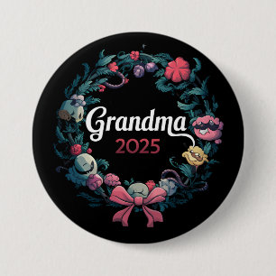 Macaron Rond 7,6 Cm Grandma 2025 Pour Nouveau Cadeau Grand-Mère