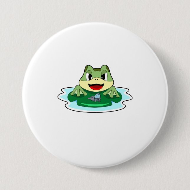 Macaron Rond 7,6 Cm Grenouille (Devant)
