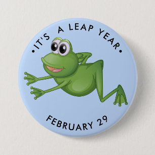 Macaron Rond 7,6 Cm Grenouille à dessin de l'année de l'année de l'ann
