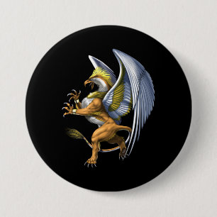 Macaron Rond 7,6 Cm Griffin de la mythologie grecque