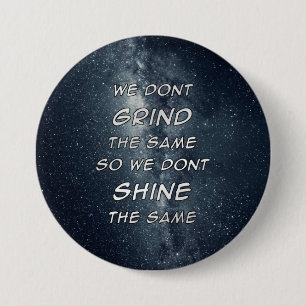 Macaron Rond 7,6 Cm Grind & Shine Stars Inspiration Motivationnelle