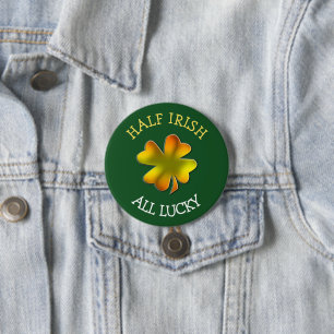 Macaron Rond 7,6 Cm Half Irish All Lucky Color Shamrock
