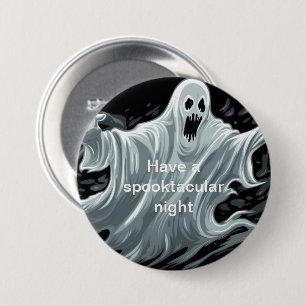 Macaron Rond 7,6 Cm Halloween Ghost Pin
