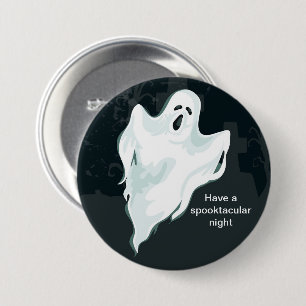 Macaron Rond 7,6 Cm Halloween Ghost Pin