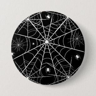 Macaron Rond 7,6 Cm Halloween Spider Web