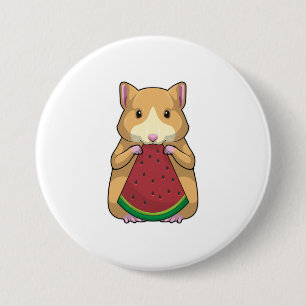 Macaron Rond 7,6 Cm Hamster with Watermelon