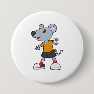 Macaron Rond 7,6 Cm Handball de souris