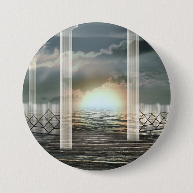 Macaron Rond 7,6 Cm Hausse atomique (Devant)