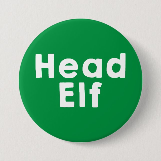 Macaron Rond 7,6 Cm Head Elf Green (Devant)