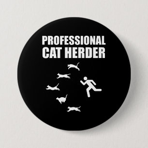Macaron Rond 7,6 Cm Herdeur professionnel de chats Funny Héritage de 