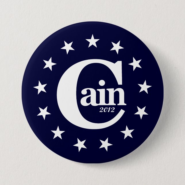 Macaron Rond 7,6 Cm Herman Caïn pour le président 2012 3" bouton de (Devant)