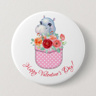 MACARON ROND 7,6 CM HEUREUSE SAINTE-VALENTIN !