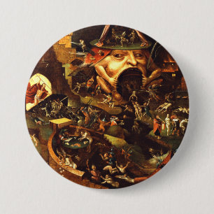 Macaron Rond 7,6 Cm Hiéronymus Bosch-Christ à Limbo