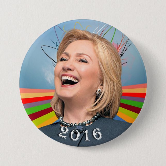 Macaron Rond 7,6 Cm Hillary 2016 (Devant)