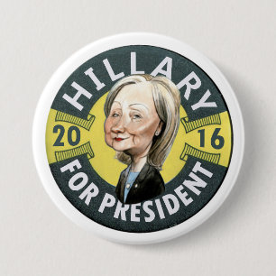 Macaron Rond 7,6 Cm Hillary Clinton 2016