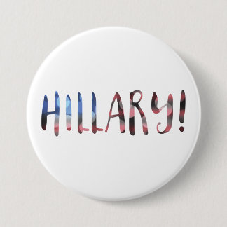 Macaron Rond 7,6 Cm Hillary Clinton bokeh