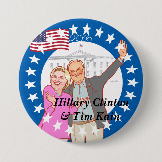 Macaron Rond 7,6 Cm Hillary Clinton - Hillary,Tim Kain illustration