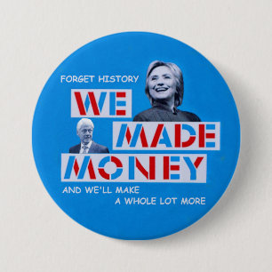 Macaron Rond 7,6 Cm Hillary et Bill Clinton