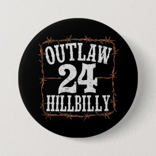 Macaron Rond 7,6 Cm Hillbilly 2024 Western Trump Vance 2024