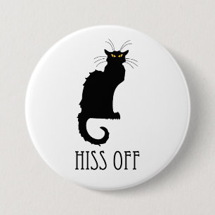 Macaron Rond 7,6 Cm Hiss Off Cat Funny