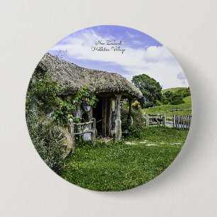 Macaron Rond 7,6 Cm Hobbiton Village, Nouvelle-Zélande,