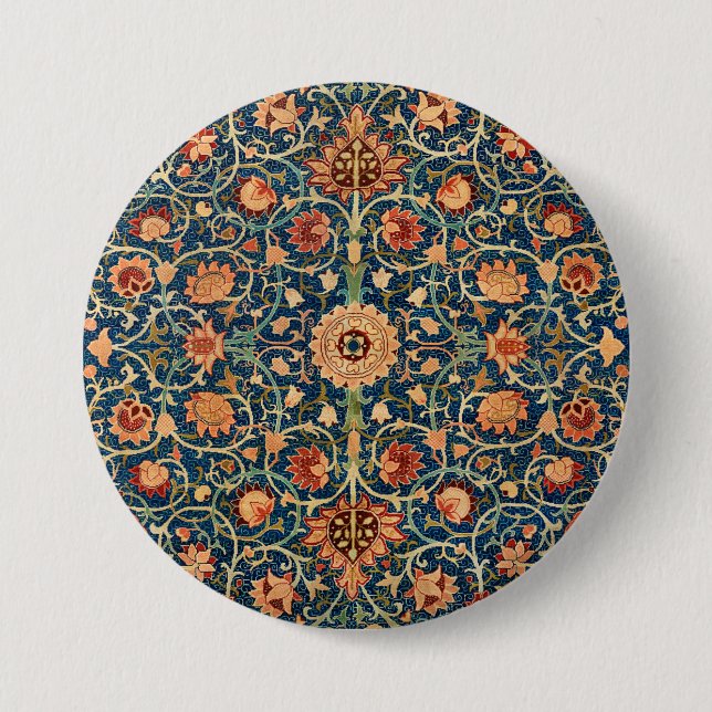 Macaron Rond 7,6 Cm Holland Park Design (par William Morris) (Devant)