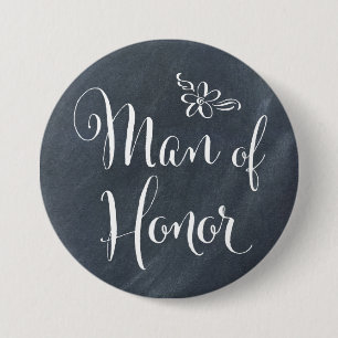 Macaron Rond 7,6 Cm Homme de tableau d'honneur