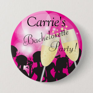 Macaron Rond 7,6 Cm Hot Pink - Bachelorette Diva Girls Night Out