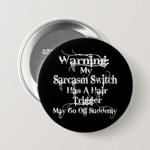 Macaron Rond 7,6 Cm Humour d'avertissement de sarcasme