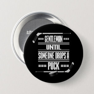 Macaron Rond 7,6 Cm Humour de hockey sur glace