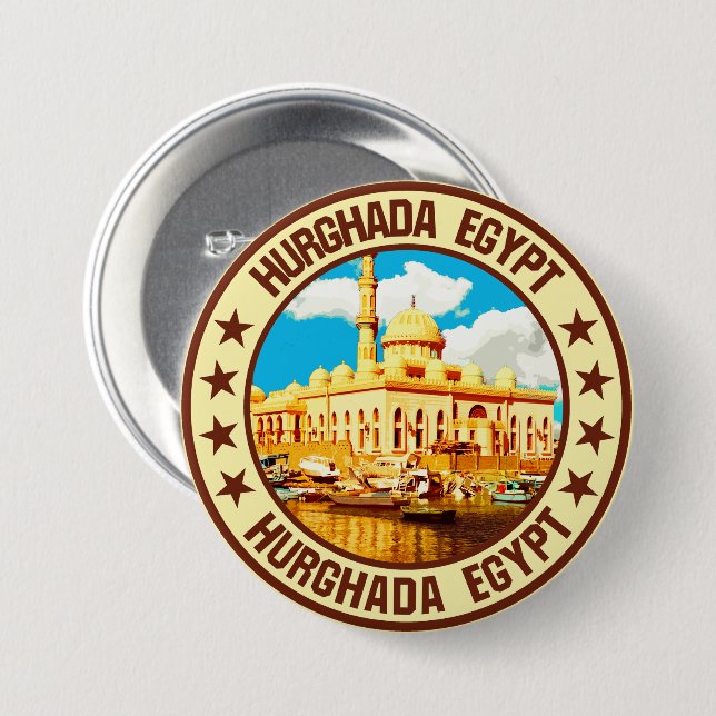 Macaron Rond 7,6 Cm Hurghada (Devant & derrière)