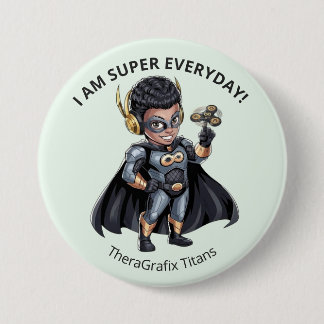 Macaron Rond 7,6 Cm I Am Super Everyday Superhero Pediatric Button
