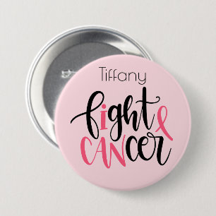 Macaron Rond 7,6 Cm (I Can) Bouton Lutter contre le cancer