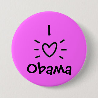 MACARON ROND 7,6 CM I "COEUR" OBAMA !
