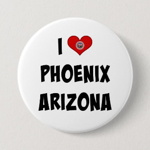 Macaron Rond 7,6 Cm I Love Phoenix, Arizona