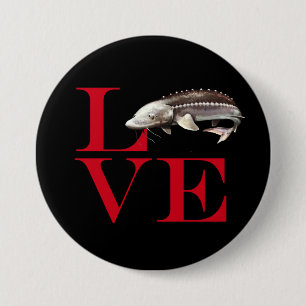 Macaron Rond 7,6 Cm I Love Sturgeon