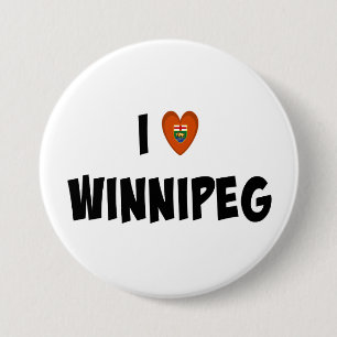 Macaron Rond 7,6 Cm I Love Winnipeg