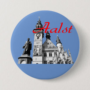 Macaron Rond 7,6 Cm Icônes d'Aalst, Belgique Souvenir