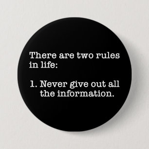 Macaron Rond 7,6 Cm Il Y A Deux Règles Dans La Vie Dit Amusant