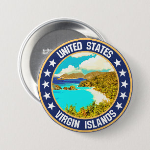 Macaron Rond 7,6 Cm Îles Vierges des États-Unis
